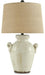 Signature Design Cream Ceramic Table Lamp (1/CN)