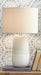 Signature Design Beige/White Ceramic Table Lamp (1/CN)