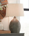Signature Design Gray Terracotta Table Lamp (1/CN)