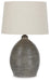 Signature Design Gray Terracotta Table Lamp (1/CN)