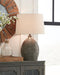 Signature Design Gray Terracotta Table Lamp (1/CN)