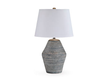 Signature Design Antique Blue Terracotta Table Lamp (1/CN)