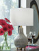 Signature Design Gray/Gold Finish Ceramic Table Lamp (1/CN)