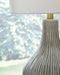 Signature Design Gray/Gold Finish Ceramic Table Lamp (1/CN)