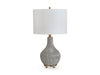 Signature Design Gray/Gold Finish Ceramic Table Lamp (1/CN)