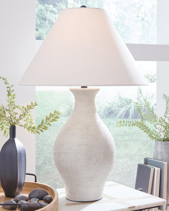 Signature Design Antique White Ceramic Table Lamp (1/CN)