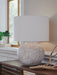 Signature Design Distressed White Terracotta Table Lamp (1/CN)
