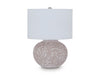 Signature Design Distressed White Terracotta Table Lamp (1/CN)