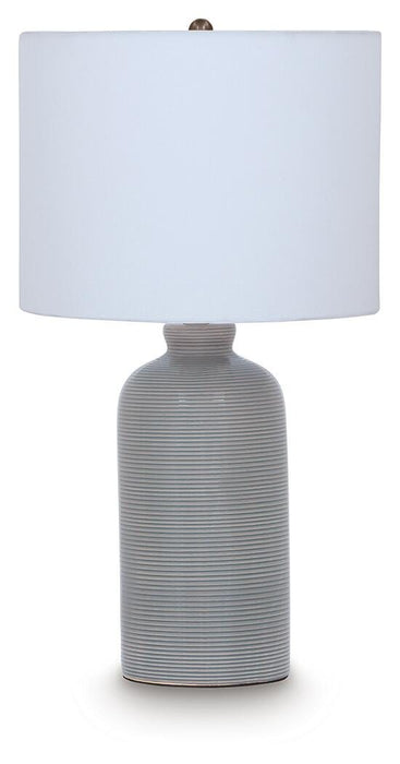 Signature Design Gray Blue Ceramic Table Lamp (1/CN)