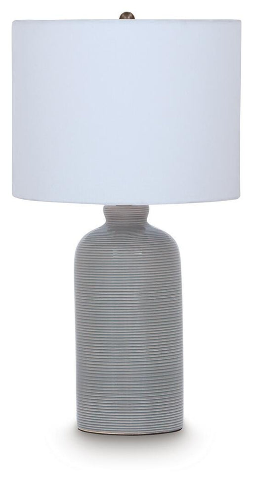 Signature Design Gray Blue Ceramic Table Lamp (1/CN)