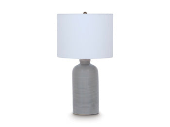 Signature Design Gray Blue Ceramic Table Lamp (1/CN)