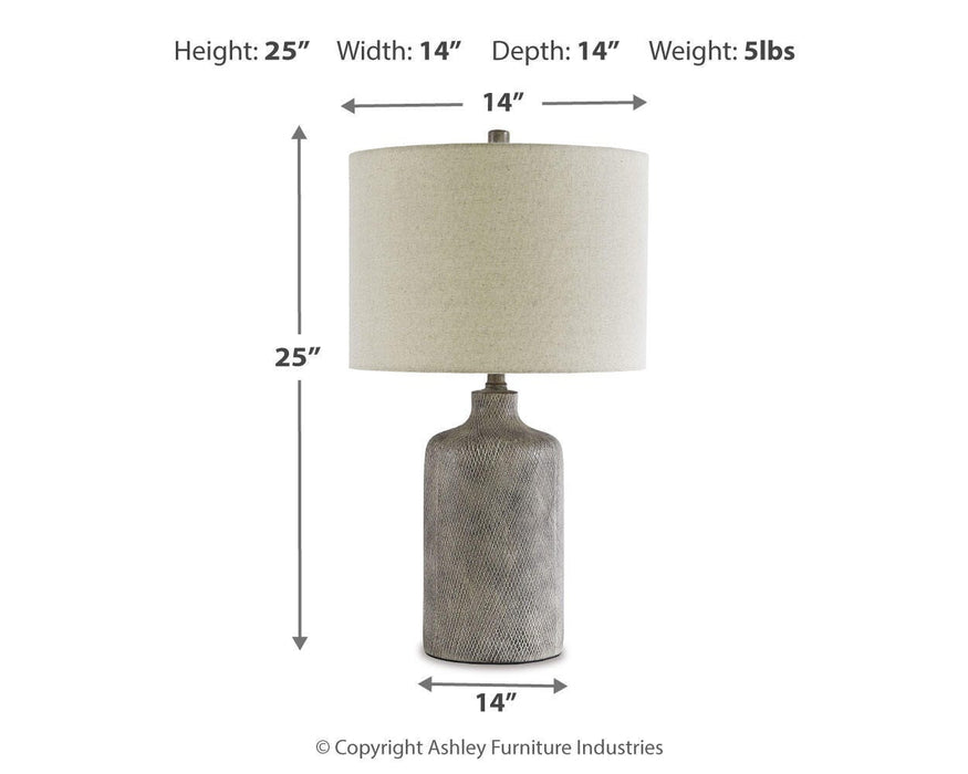 Signature Design Antique Black Ceramic Table Lamp (1/CN)