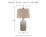 Signature Design Taupe Ceramic Table Lamp (2/CN)