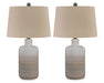 Signature Design Taupe Ceramic Table Lamp (2/CN)
