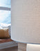 Signature Design White/Teal Ceramic Table Lamp (1/CN)