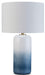 Signature Design White/Teal Ceramic Table Lamp (1/CN)