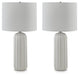 Signature Design White Ceramic Table Lamp (2/CN)