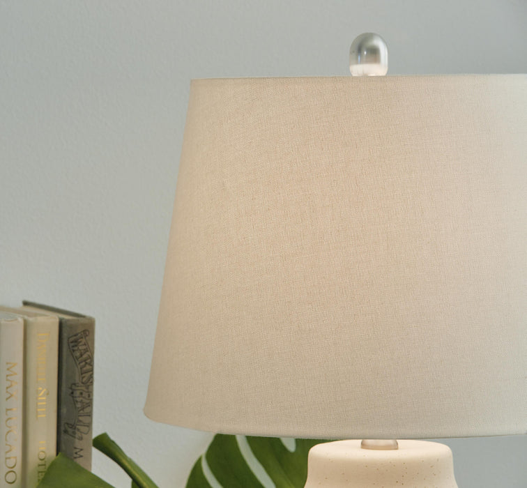 Signature Design Blue/Beige Ceramic Table Lamp (2/CN)