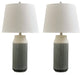 Signature Design Blue/Beige Ceramic Table Lamp (2/CN)