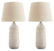 Signature Design Off White Ceramic Table Lamp (2/CN)
