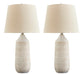 Signature Design Off White Ceramic Table Lamp (2/CN)