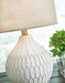 Signature Design White Ceramic Table Lamp (1/CN)