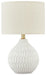 Signature Design White Ceramic Table Lamp (1/CN)