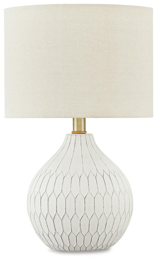 Signature Design White Ceramic Table Lamp (1/CN)