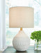 Signature Design White Ceramic Table Lamp (1/CN)