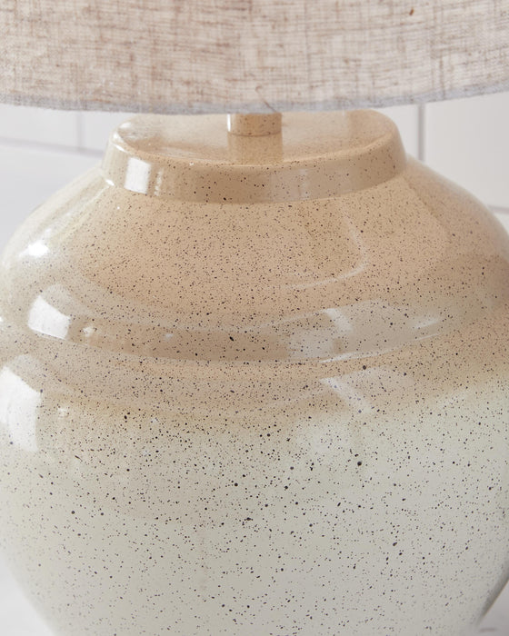 Signature Design Cream/Beige Metal Table Lamp (1/CN)