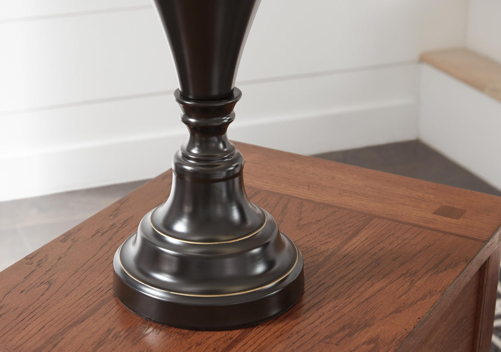 Signature Design Bronze Finish Metal Table Lamp (2/CN)