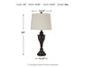 Signature Design Bronze Finish Metal Table Lamp (2/CN)