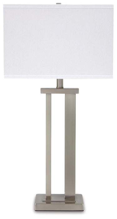 Signature Design Silver Finish Metal Table Lamp (2/CN)