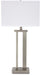 Signature Design Silver Finish Metal Table Lamp (2/CN)