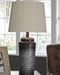 Signature Design Gray Metal Table Lamp (2/CN)