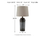 Signature Design Gray Metal Table Lamp (2/CN)