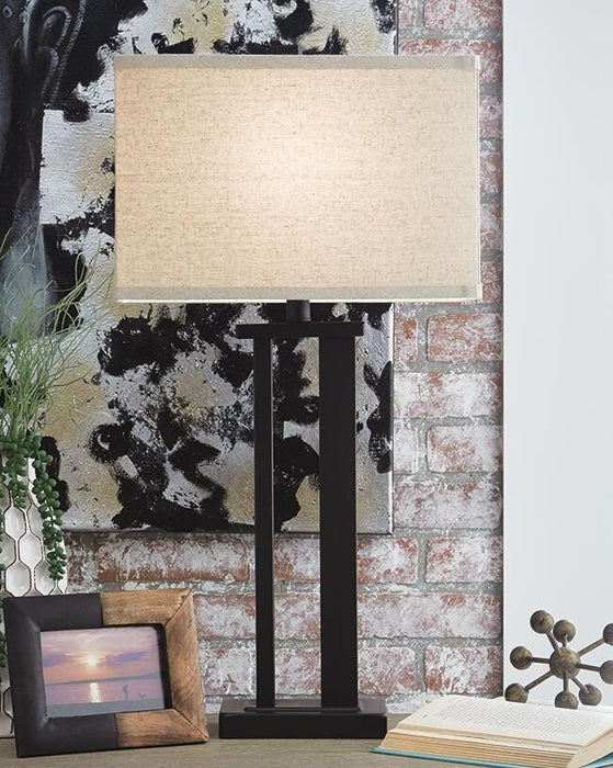 Signature Design Bronze Finish Metal Table Lamp (2/CN)