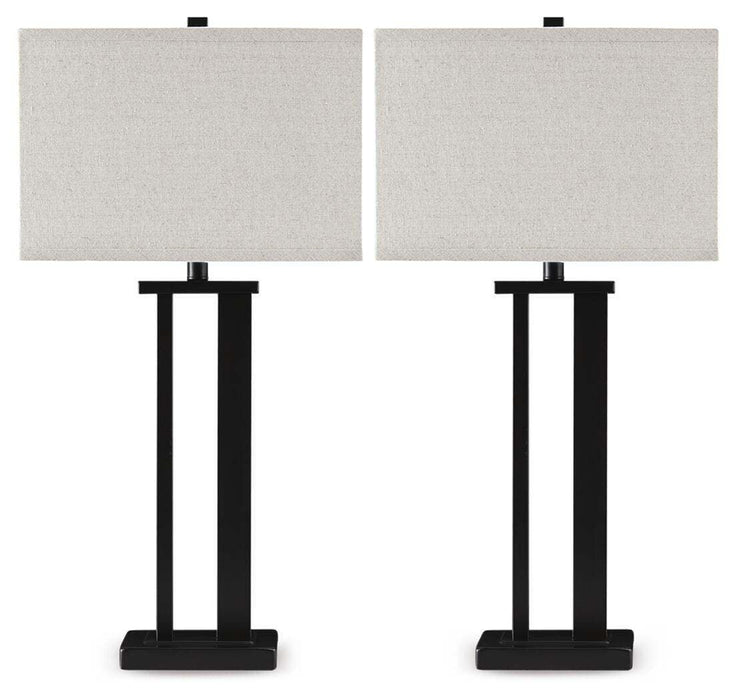 Signature Design Bronze Finish Metal Table Lamp (2/CN)