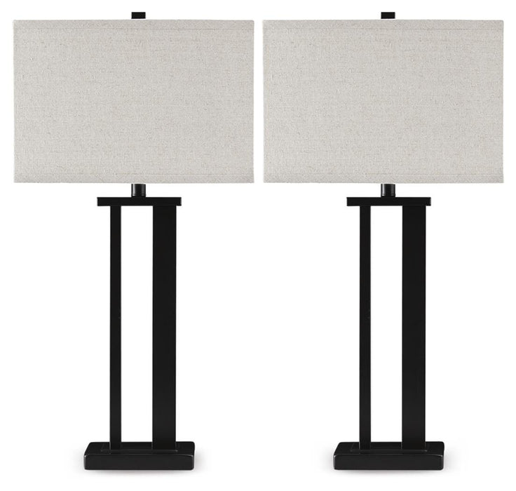 Signature Design Bronze Finish Metal Table Lamp (2/CN)