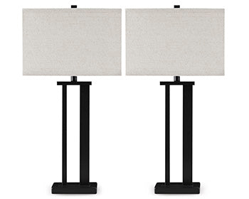 Signature Design Bronze Finish Metal Table Lamp (2/CN)