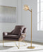 Signature Design Amber/Gold Finish Metal Floor Lamp (1/CN)