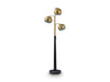 Signature Design Gold Finish/Black Metal Floor Lamp (1/CN)