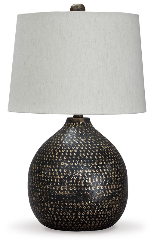 Signature Design Black/Gold Finish Metal Table Lamp (1/CN)