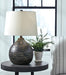 Signature Design Black/Gold Finish Metal Table Lamp (1/CN)