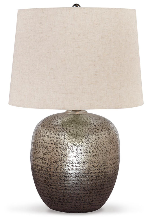 Signature Design Antique Silver Finish Metal Table Lamp (1/CN)