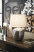 Signature Design Antique Silver Finish Metal Table Lamp (1/CN)