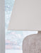 Signature Design Distressed Cream Metal Table Lamp (1/CN)