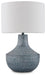 Signature Design Antique Gray/White Metal Table Lamp (1/CN)