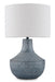 Signature Design Antique Gray/White Metal Table Lamp (1/CN)