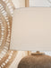 Signature Design Antique Brown/White Metal Table Lamp (1/CN)